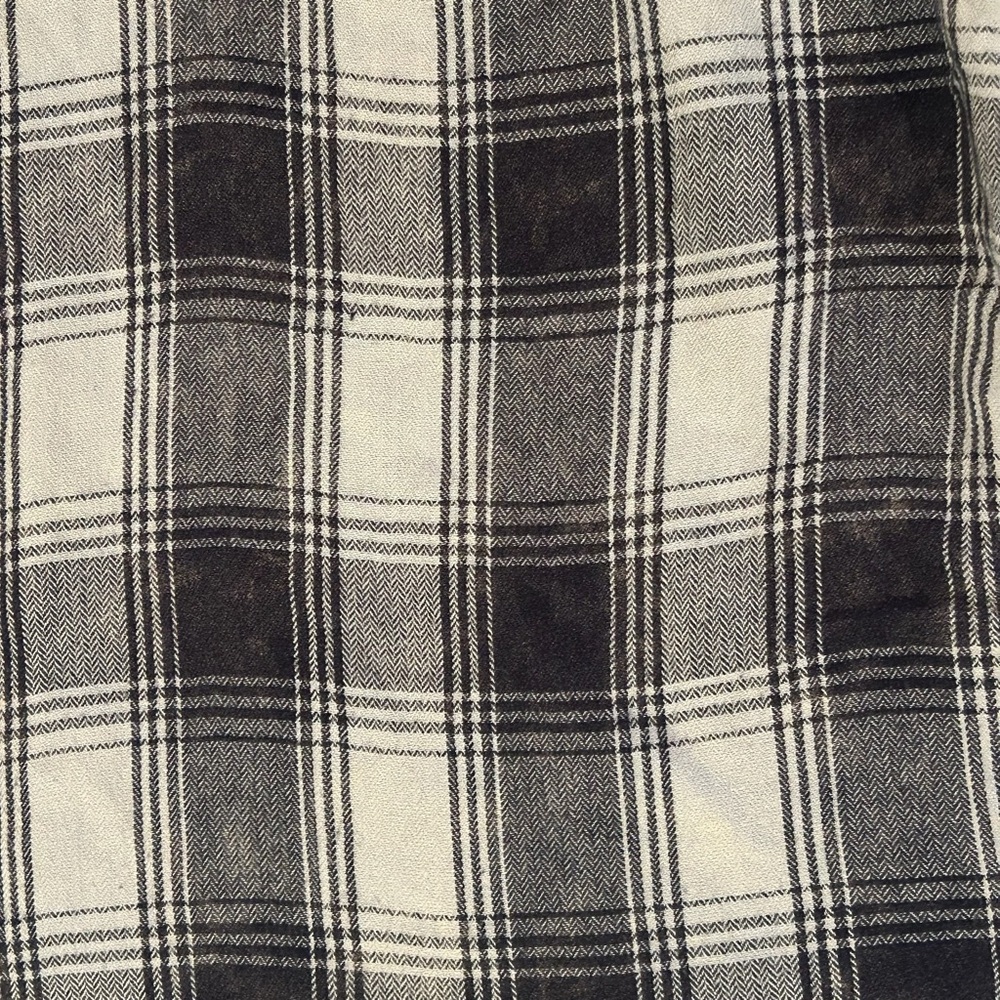Cloth & Stone gray plaid cropped blouse, size S - Picture 9 of 10